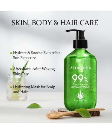 All Purpose Aloe Vera Gels Set - 2 Pieces - 300g Aloe Vera Gel & 45g Aloe Vera Gel - Buy Online on GoSupps.com