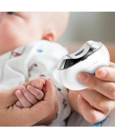 FmtwPhn Fingernail Trimmer Electric | Fingernail Cutter and File - Rechargeable Cutter and File Nail Clipper LCD Digital Display Clipper with Light & 3 Speeds for Children Kids Adult White - Buy Online on GoSupps.com