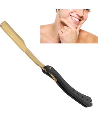 SYH & AQYE Stainless Steel Eyebrow Holder | Foldable Manual Razor for Men | Multi-Purpose Dermaplaning Tool | Gold Facial & Eyebrow Razor - Buy Online on GoSupps.com