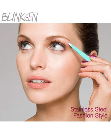 Blinkeen 3 Pack Precision Tweezers Set for Eyebrows - Professional Tweezers for Ingrown Hair, Blackhead, Craft, Splinter - Eyebrow Grooming Tool (Color) - Buy Online on GoSupps.com