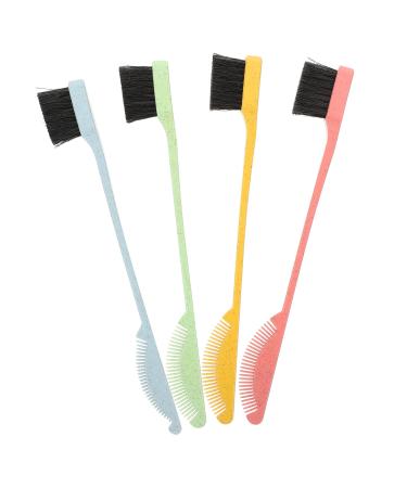 FOMIYES Eyebrow Tools 4pcs Double Ended Eyebrow Brush Hair Styling Brush Comb Makeup Gadgets Eye Lash Combs Double Sided Brush Makeup Comb Makeup Brush Combs Baby Household Eyelashes Abs