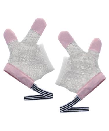 Hohopeti 1 Pair Anti-Eating Gloves Baby Hand Mittens Children's Mittens Thumb Protector Finger Thumb Protector Nylon Shield Protection As Shown 11.5X6.5CM