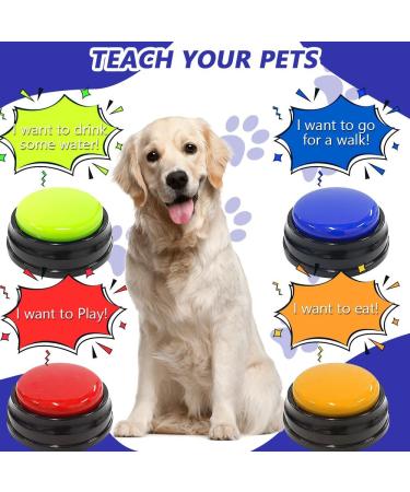 Fivtsme 4-Piece Dog Buzzer with Recording Function | Interactive Pet Training Bell & Sound Buttons for Dogs - Buy Online on GoSupps.com
