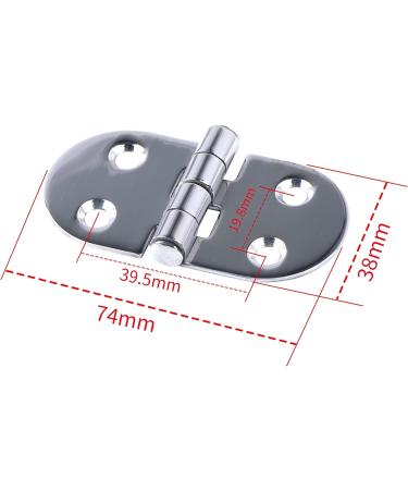 Stainless Steel Mirror Polished Boat Hinges 2 Pack - Butterfly Shaped Cabinet & Door Hinges 3 x 1.5 - Buy Online on GoSupps.com