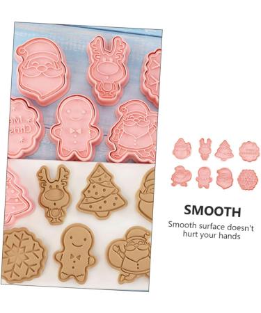 ABOOFAN 8pcs Christmas Cartoon Pie Chocolate Fudge Christmas Cookie Stamper Lovely Cookie Mold 3D Candy Tool - Buy Online on GoSupps.com