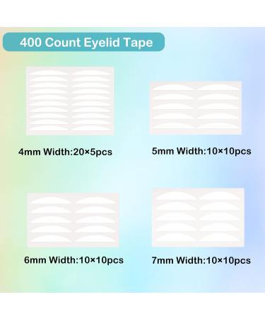 400 Count Eyelid Tape for Hooded Eyes - Invisible Droopy Lids & Double Eyelid Lifter Strips (4mm - 7mm) - Buy Online on GoSupps.com