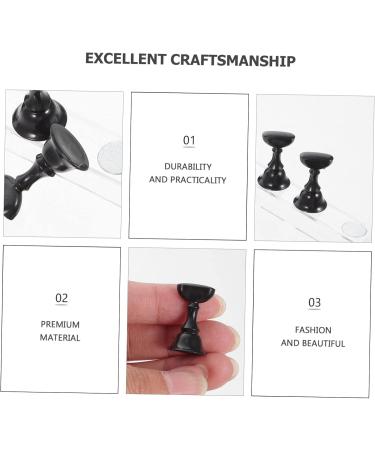 Housoutil Magnetic Nails 2 Sets Nail Checkerboard Japanese Acrylic Head Nail Art Holder Base 2.5x1.4x1.4cm Black - Buy Online on GoSupps.com