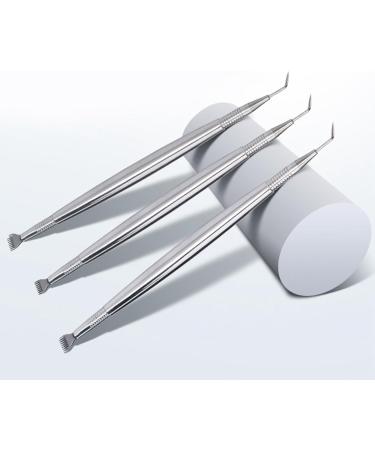 2 set Eyelashes Seperator Perm Tool Extensions Supplies Eye Lash Comb 2 set silver  - Buy Online on GoSupps.com