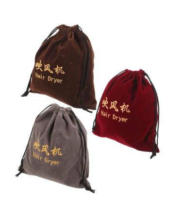 CANIGHT 3 Pcs Hair Dryer Storage Bag Hair Styling Tools Bag Hair Blow Dryer Bag Travel Hair Dryer Fabric
