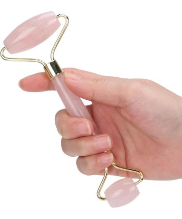 Ververt Touch Facial Massage Roller Set - Handmade Rose Quartz & Jade Eye Cushion Scraper for Radiant Skin - Buy Online on GoSupps.com