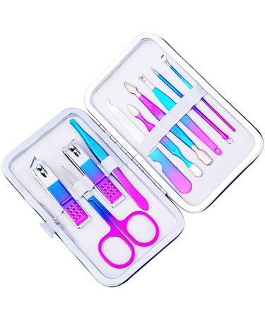 Manicure Nail Kit  VBoo Nail Clipper Set Personal care  Women Men's Nail Grooming Kit  for Travel or Home Christmas Gifts(10 in 1)