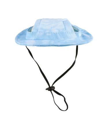 Fischerhut for dogs fishing hat for cats |Outdoor sun protection petual hats-adjustable fishing hat dog costume with ear holes for small extra small dogs pugs chihuahua shih tzu blue s