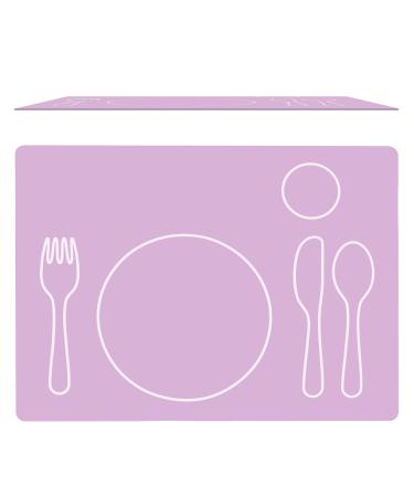 Montessori Toddler Silicone Dining Mat Non-Slip Easy-to-Clean Dining Mat for Setting the Table Montessori Practical Life Lilac - Kids House - Buy Online on GoSupps.com