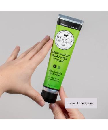 Dionis 3.3 oz Verbena & Cream Hand & Body Cream - Travel Size Hydrating Lotion for Dry Skin - Cruelty-Free & Paraben-Free - Made in the USA - Buy Online on GoSupps.com