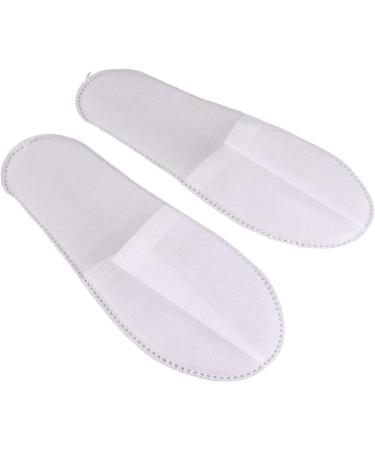 Buy Oukens Disposable White Slippers - 50 Pairs of Unisex Slip-Resistant House Shoes for Travel & Home Use - Medium Size 3mm Non-Woven Fabric - Buy Online on GoSupps.com
