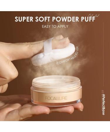 Focallure PerfectBase Oil-Control Translucent Loose Setting Powder Medium 02 with Super Soft Powder Puff - Long-Lasting Shine-Free Finish - Buy Online on GoSupps.com