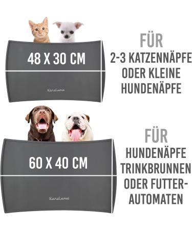 KaraLuna Premium Silicone Bowl Mat - 48x30 cm Grey Curved Design | Ideal Pet Feeding Solution - Buy Online on GoSupps.com