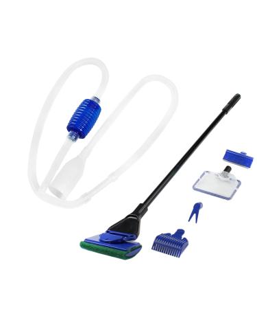 AQUANEAT Fish Tank Cleaning Tools, Fish Tank Cleaner,Fish Tank Siphon, Aquarium Water Change, with Fish Tank Net 5 in 1 Cleaning Set