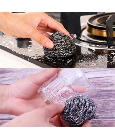 jingfei 16 PCS Stainless Steel Sponges Scrubbers Utensil Scrubber Scouring Pads Ball for Removing Rust Dirty Cleaner - Buy Online on GoSupps.com
