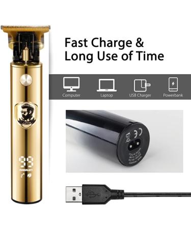 kawehiop Hair Shaver Professional Trimmer Low Noise Groomer Stainless Steel Portable Haircutting Hairstyling Supplies Gold - Buy Online on GoSupps.com