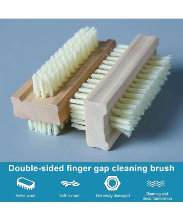 KSvaye 5-Piece Double-Sided Hand Brush Set - Nail Brush Wood Cleaning Brush & Fingernail Care for Perfect Hygiene - International Shipping Available - Buy Online on GoSupps.com