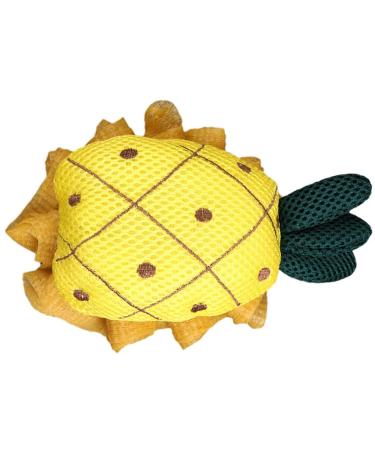 NOLITOY Bath Shower Loofah Sponge Cute Fruits Bath Ball Bath Mesh Pouf Shower Ball Body Scrubber Exfoliating Bath Sponge Skin Cleaning Scrubbers for Women and Men A 1 Count (Pack of 1) 1.0
