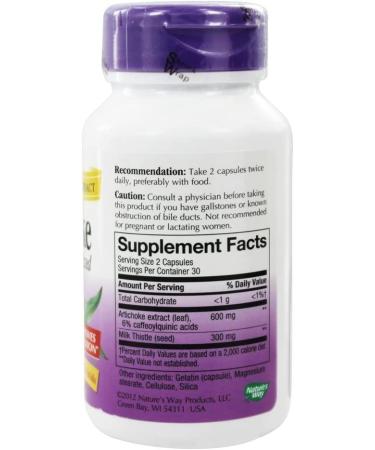 Natures Way Artichoke Std - Natural Support for Digestive Health - Buy Online on GoSupps.com