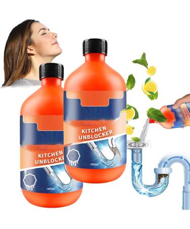 Kitchen Unblocker Pipeline Dredging Agent Powerful Pipe Dredging Agent Pipe Unclogging Dissolving Agent for Kitchen Cleaning Tool (2PC)