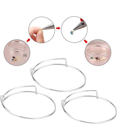 Stainless Steel Adjustable Bangle Rust Resistance Adjustable DIY Bracelet DIY Handmade Bangle 20PCS for Friends for Party - Buy Online on GoSupps.com