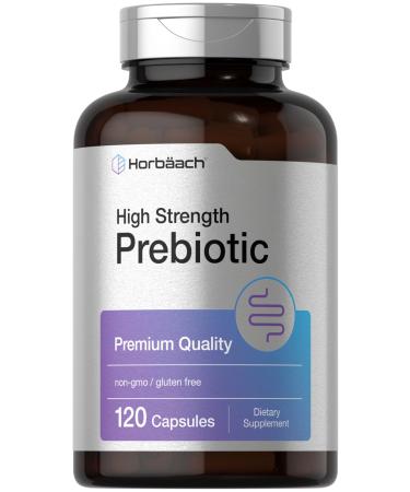 Horb ach Prebiotic for Men and Women | 120 Powder Pills | High Strength & Premium Quality Supplement | Non-GMO & Gluten Free Quick Release Capsules