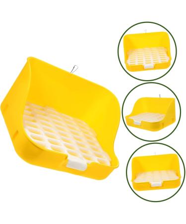 Happyyami Box Rabbit Toilet Rabbit Potty Pet Supply Pet Pee Toilet Pet Potty Bunny Toilet Small Pet Toilet Bunny Potty Little Pig Pee Toilet Pet Training Corner Pet Drawer Potty 28.5X23.5X15.5CM Yellow - Buy Online on GoSupps.com