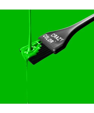 Crazy Color Neon Green UV Semi-Permanent Hair Dye 200ml - Vegan Formula, Highly Pigmented, No Bleach or Ammonia - Buy Online on GoSupps.com