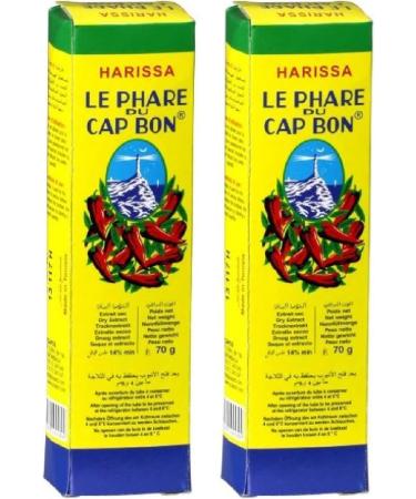 Le Phare du Cap Bon Tunisian Red Harissa Paste Chilli Hot Sauce Pack of 2 70g (140g) - Buy Online on GoSupps.com