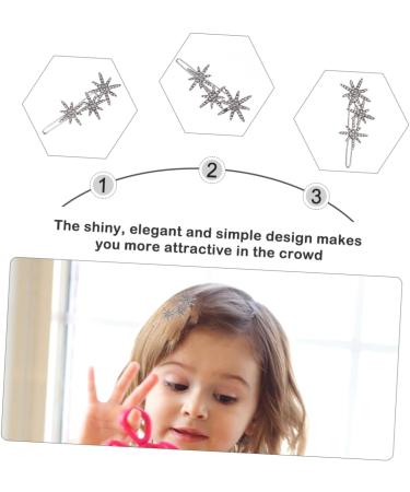 DOITOOL Snowflake Hairpin French Hair Pin Hair Accessory for Women Hair Jewels for Women Crystal Hair Barrette Bling Side Bangs Bridal Hair Pins Alloy Women's Christmas Clip - Buy Online on GoSupps.com