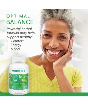 Emerita Menopause Support Formula with Black Cohosh & Red Clover | 60 Capsules - Buy Online on GoSupps.com