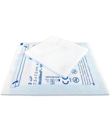Buy 50 Pcs Sterile Fleece Compresses 7.5x7.5 cm - Non-Adhesive Wound Care Gauze Bandages for Wound Sores | International Shipping Available - Buy Online on GoSupps.com