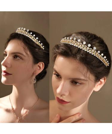 Hapdoo Elegant Princess Crown - Lightweight Small Tiara for Women, Girls - Prom Queen, Birthday, Wedding, Bachelorette Party Tiara - Buy Online on GoSupps.com