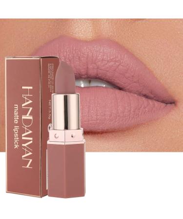 GL-Turelifes Matte Lipstick velvety red lipsticks waterproof long-lasting smooth non-stick-cup sexy colors lipsticks (# 03 nude)
