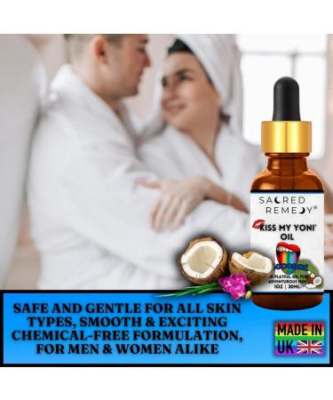 Kiss My Yoni Premium Body Lotion with Coconut Oil - Non-Sticky Massage Oil 30ml Vegan Natural Organic Non Toxic - Buy Online on GoSupps.com