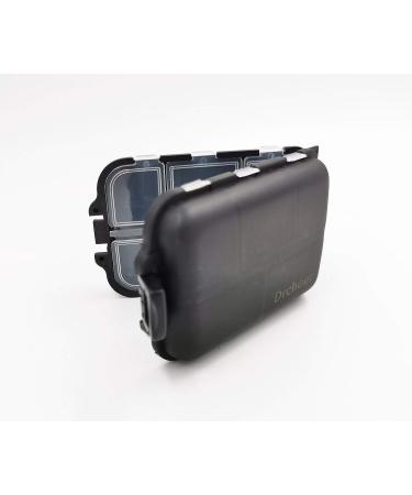 2x Small Hard Fishing Tackle Box - 10 Compartment Portable Case for Hooks, Lures, Baits - Black - Buy Online on GoSupps.com