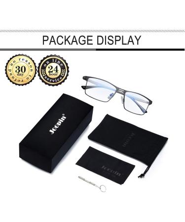 Joopin Blue Light Filter Glasses for Men & Women - Gaming & Computer Blue Light Glasses in Dark Gray - Reduce Eye Strain & Enhance Comfort - Buy Online on GoSupps.com