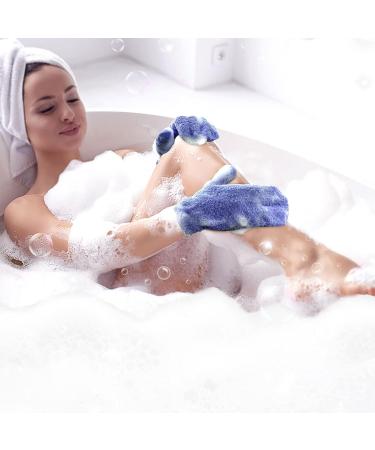 Evridwear Shower Exfoliating Mitts - Deep Cleanse Bathing Scrub Gloves for Men and Women | Self Tan Scrubber Mitten & Dead Skin Remover - 1 Pair - Buy Online on GoSupps.com