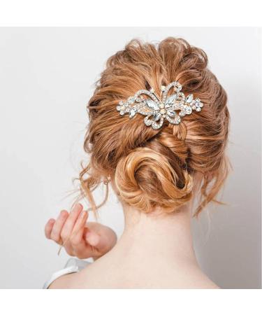 Sparkly Jeweled Butterfly Barrettes - 4 Pack Luxury Crystal Rhinestone Hair Clips - Buy Online on GoSupps.com