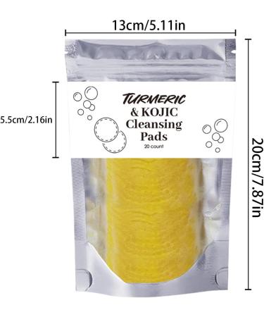 Euyehn Turmeric Facial Cleansing Pads | 40 Facial Washing Sponges | Kojic Ac-id Soap Cleansing Pads - Skin Care Tools for Face Clogged Pores Excess Oil Deep Cleansing - Buy Online on GoSupps.com