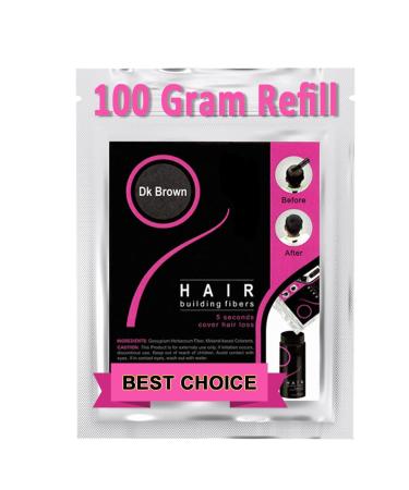 Hair Fibers Hair Building Fibers 100% Undetectable Hair Fuller Thicker For Thinning Hair Hair Sparse Cover Wig 100g/3.5oz (darkbrown)  100g dark brown