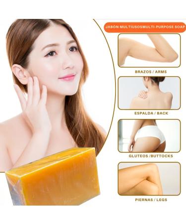  Snadi Kojic Acid & Turmeric Soap | 200g | 100% Natural | Brightening & Anti-Spots | Brightens Skin | Evens Complexion | Reduces Dark Spots Melasma & Scars - Buy Online on GoSupps.com