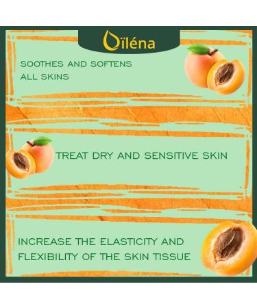 O l na Organic Apricot Kernel Oil Cold Pressed Massage Oil Organic Cleansing Oil Vegetable Oil Moisturizing Face Body Hair 250ml - Buy Online on GoSupps.com