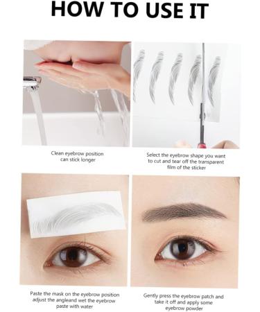 Housoutil 4pcs Eyebrow Stickers Eyebrow Peel off Makeup Gadgets Artificial Eyebrow 6d Makeup Tools Make up - Buy Online on GoSupps.com