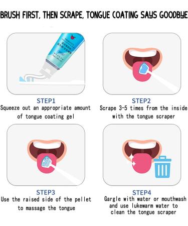 Probiotic Tongue Cleaning Gel & Brush Set - Fresh Breath Oral Hygiene | Mint Flavor - Buy Online on GoSupps.com