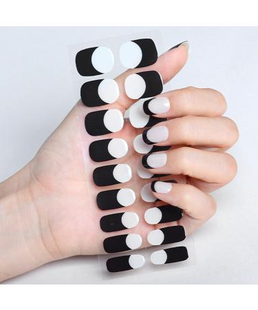 Nail Adhesive Wrap - Semi Cured Gel Nails Strips (Black French Style) - Buy Online on GoSupps.com
